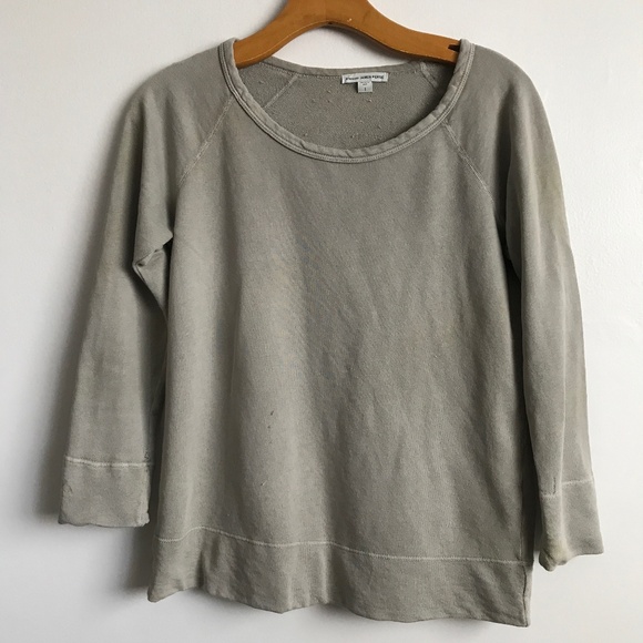 James Perse Sweatshirt Gray Womens Small - Picture 1 of 13